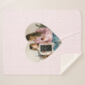 Gepersonaliseerd Ik hou van je Moeder Hart Foto Sherpa Deken (Voorkant (horizontaal))