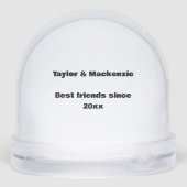 Gepersonaliseerd Ik hou van mijn Bestie Heart Phot Sneeuwbol (Achterkant)