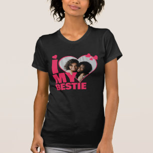 Gepersonaliseerd Ik hou van mijn Bestie Heart Phot T-shirt
