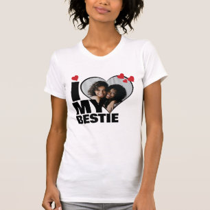 Gepersonaliseerd Ik hou van mijn Bestie Heart Phot T-shirt