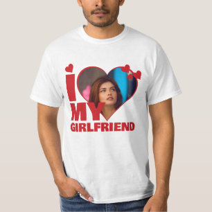 Gepersonaliseerd Ik hou van mijn hart - Foto T-shirt
