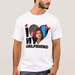 Gepersonaliseerd Ik hou van mijn hart - Foto T-shirt