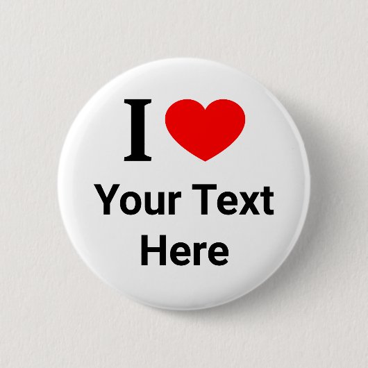 Gepersonaliseerd ❤️ ik HOU VAN MIJN HART Ronde Button 5,7 Cm (Voorkant)