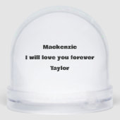 Gepersonaliseerd Ik hou van mijn vriendje Hartfoto Sneeuwbol (Achterkant)