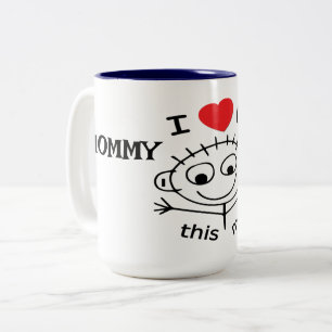 Gepersonaliseerd Ik Hou Zoveel van Jou Tweekleurige Koffiemok