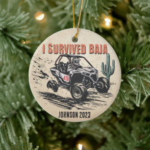 Gepersonaliseerd - Ik overleefde Baja Desert UTV R Keramisch Ornament