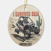 Gepersonaliseerd - Ik overleefde Baja Desert UTV R Keramisch Ornament (Links)