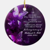 Gepersonaliseerd in herinnering Kerstmis Ornament (Achterkant)