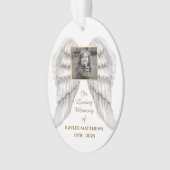 Gepersonaliseerd in Memory Memorial Angel Wings Ph Ornament (voorkant)