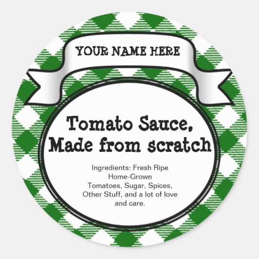 Gepersonaliseerd inblikpot/dekseletiket, Groene Gi Ronde Sticker (Voorkant)