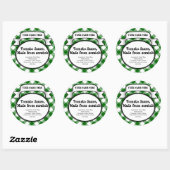 Gepersonaliseerd inblikpot/dekseletiket, Groene Gi Ronde Sticker (Vel)