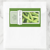 Gepersonaliseerd inblikpot label, aangepaste groen rechthoekige sticker (Tas)
