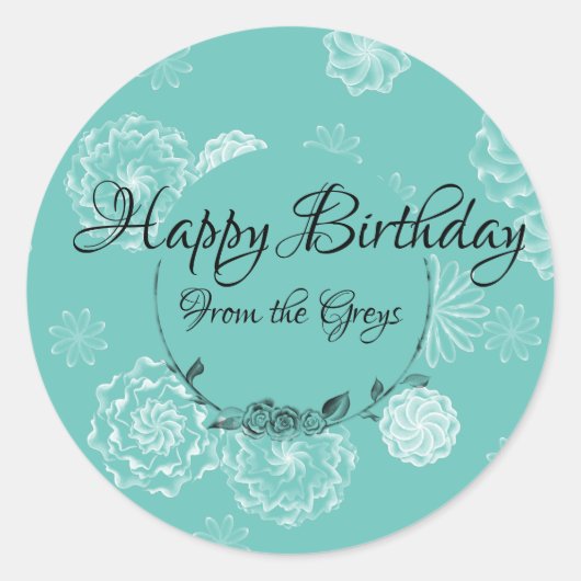 Gepersonaliseerd ingewikkeld cadeau label (Voorkant)