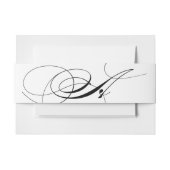 Gepersonaliseerd Initiaal A Invitation Belly Band Uitnodigingen Wikkel (Voorkant Voorbeeld)