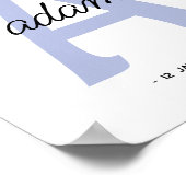 Gepersonaliseerd Initiaal | Aangepaste naam Monogr Poster (Hoek)