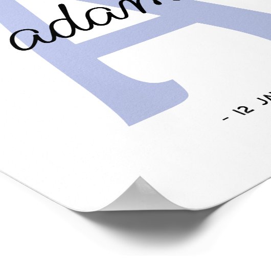 Gepersonaliseerd Initiaal | Aangepaste naam Monogr Poster (Hoek)