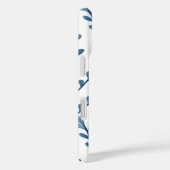 Gepersonaliseerd Initiaal Blauw blad Waterverf Pat Case-Mate iPhone Case (Achterkant / Rechts)