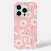 Gepersonaliseerd Initiaal Daisy Pattern op Soft Pi Case-Mate iPhone Case (Achterkant)