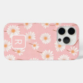 Gepersonaliseerd Initiaal Daisy Pattern op Soft Pi Case-Mate iPhone Case (Achterkant (horizontaal))