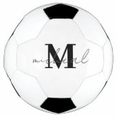 Gepersonaliseerd Initiaal en Naam Monogram Voetbal (Voorkant)