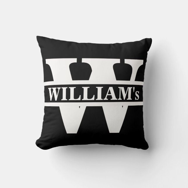 Gepersonaliseerd Initiaal gezinmonogram Kussen (Voorkant)