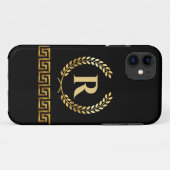 Gepersonaliseerd Initiaal Griekenland Case-Mate iPhone Case (Achterkant (horizontaal))