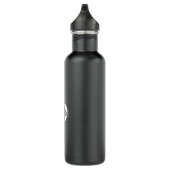 Gepersonaliseerd Initiaal Modern Black en White Waterfles (Rechts)