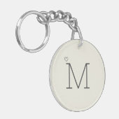 Gepersonaliseerd Initiaal Modern Sleutelhanger (Voorkant Links)