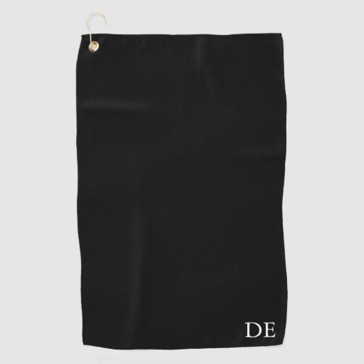 Gepersonaliseerd Initiaal Monogram Groomsman Gift Golfhanddoek (Voorkant)