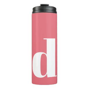 Gepersonaliseerd Initiaal Monogram Modern Eenvoudi Thermosbeker