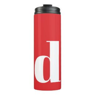 Gepersonaliseerd Initiaal Monogram Modern Eenvoudi Thermosbeker