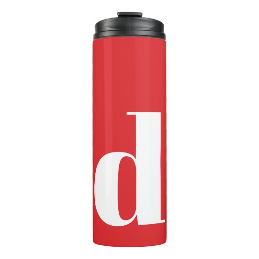 Gepersonaliseerd Initiaal Monogram Modern Eenvoudi Thermosbeker (Voorkant)