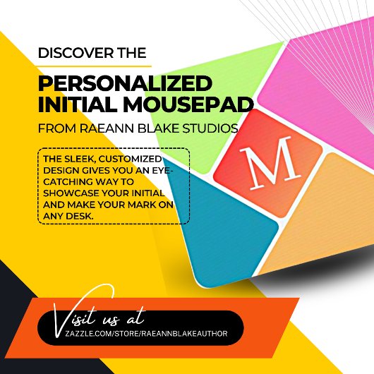 Gepersonaliseerd Initiaal Mousepad Muismat