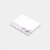 Gepersonaliseerd Initiaal Paarse pinwielen Post-it® Notes (Schuin)