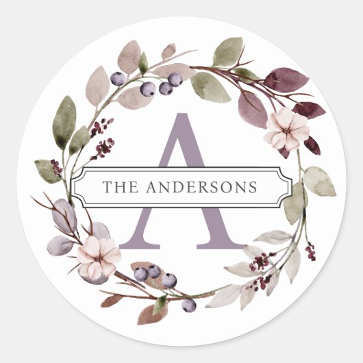 Gepersonaliseerd Initiaal Ronde Stickers (Voorkant)