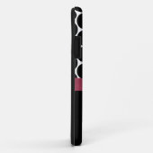 Gepersonaliseerd Initiaal, roze, zwarte pooldots H Case-Mate iPhone Case (Achterkant/rechts)