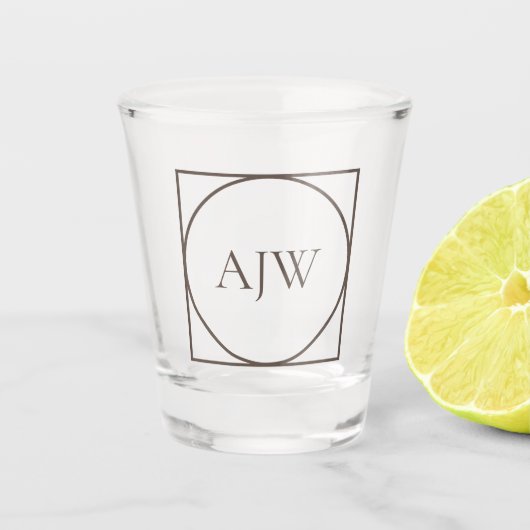 Gepersonaliseerd initiaal schot glas (Voorkant)