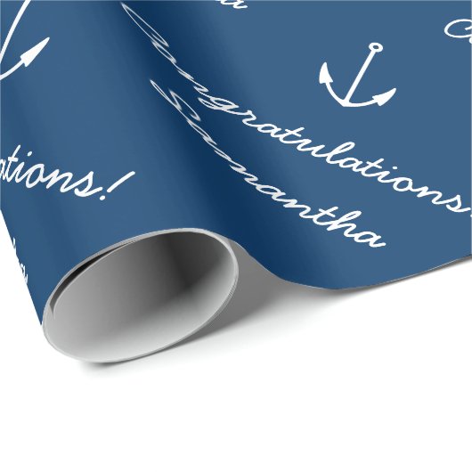 Gepersonaliseerd inpakpapier | anker voor zeeschep (Rol Hoek)