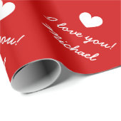 Gepersonaliseerd inpakpapier | Ik hou van je (Rol Hoek)