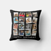 gepersonaliseerd instagram moderne fotocollage kussen (Achterkant)