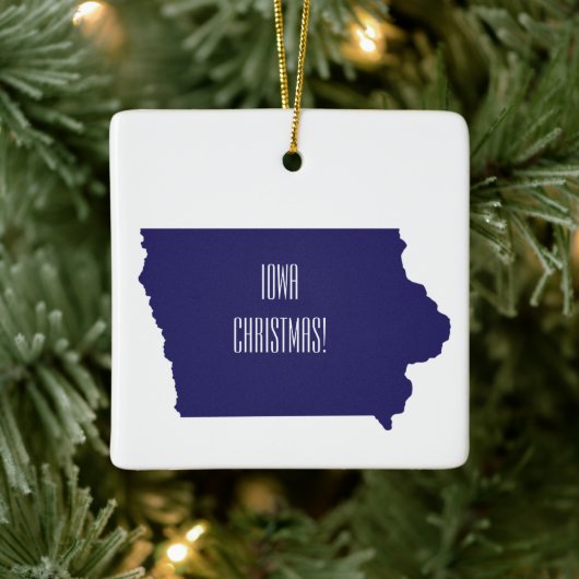 Gepersonaliseerd Iowa-Ornament Keramisch Ornament (Boom)