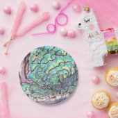Gepersonaliseerd Iridescent Beauful Natural Abalon Papieren Bordje (Feest)