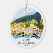 Gepersonaliseerd Ischia Ornament, Italië Keramisch Ornament (Links)