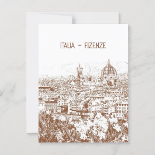 Gepersonaliseerd Italië Florence Vintage Fotografi Briefkaart