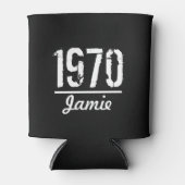 Gepersonaliseerd Jaar en Naam Geboren in Verjaarda Blikjeskoeler (Voorkant)