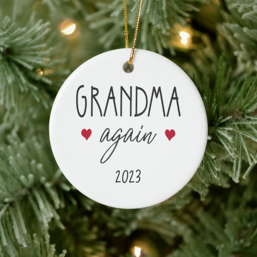 Gepersonaliseerd jaar Oma Opnieuw Kerstvakantie Keramisch Ornament (Boom)