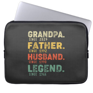 Gepersonaliseerd Jaar Opa Vader Echtgenoot Legende Laptop Sleeve