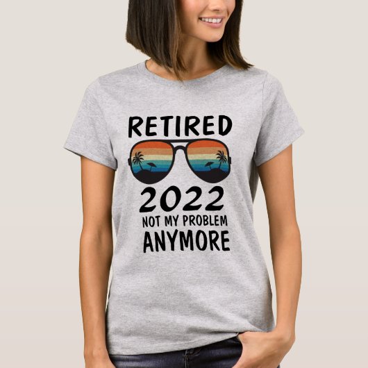 Gepersonaliseerd jaar van pensionering Niet meer m T-shirt (Voorkant)