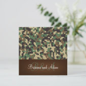 Gepersonaliseerd jachtthema Gespikkeld camoweddens Kaart (Staand voorkant)
