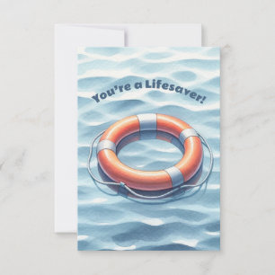 Gepersonaliseerd Je bent een Lifesaver Dankbaarhei Bedankkaart
